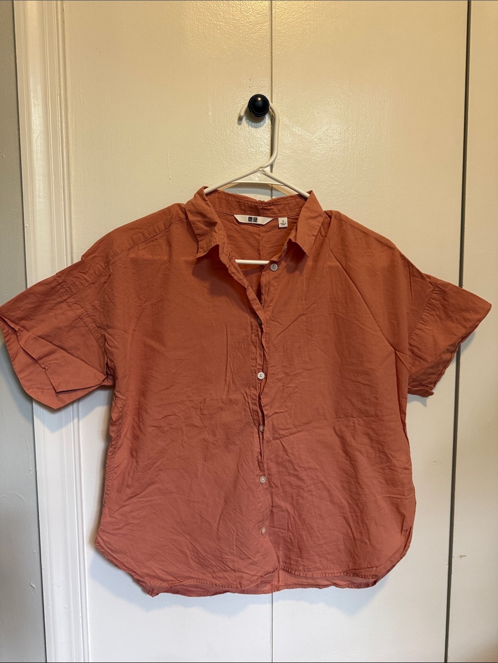 Uniqlo Women’s 100% cotton shirt - salmon